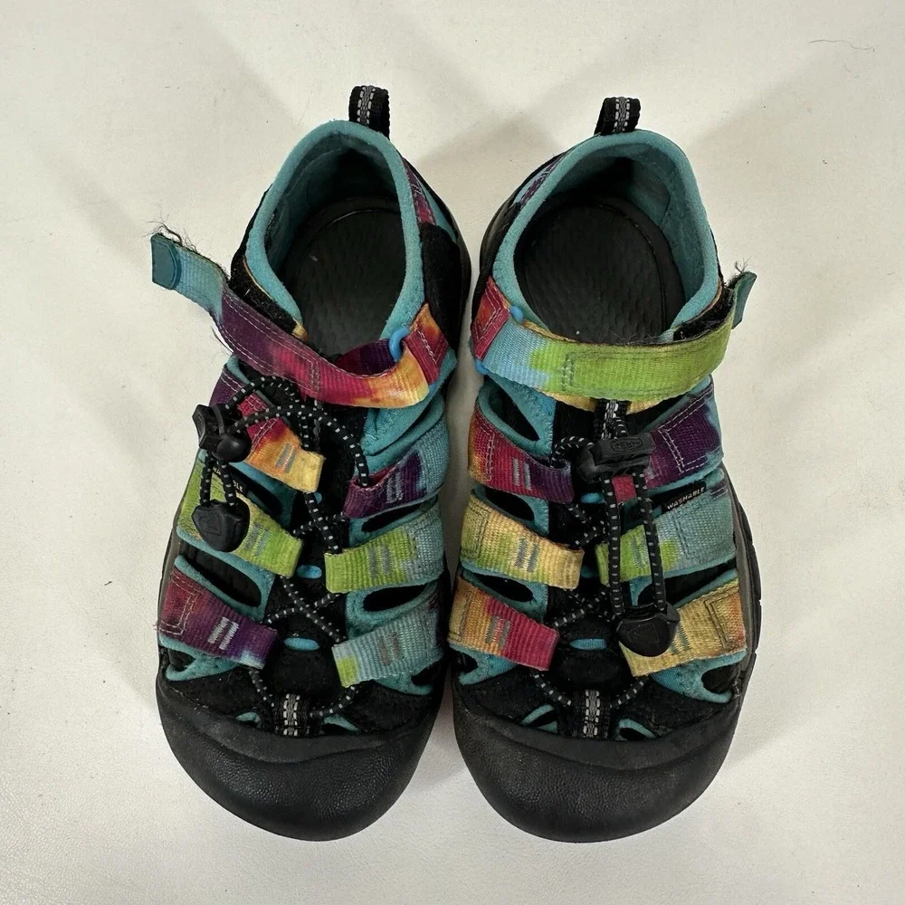 KEEN Newport H2 Rainbow Tie Dye Sandal Big Kid Size 2 Water Hiking Sport Shoes